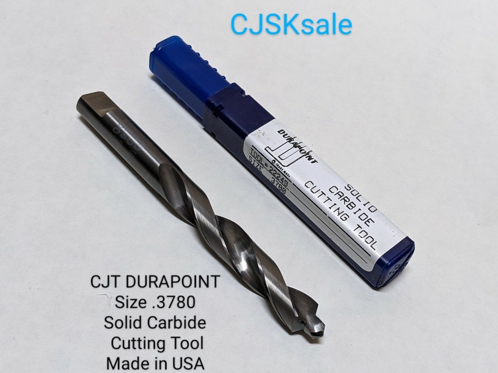 CJT DURAPOINT size .3780 Solid Carbide Cutting Tool Made in USA (NEW).