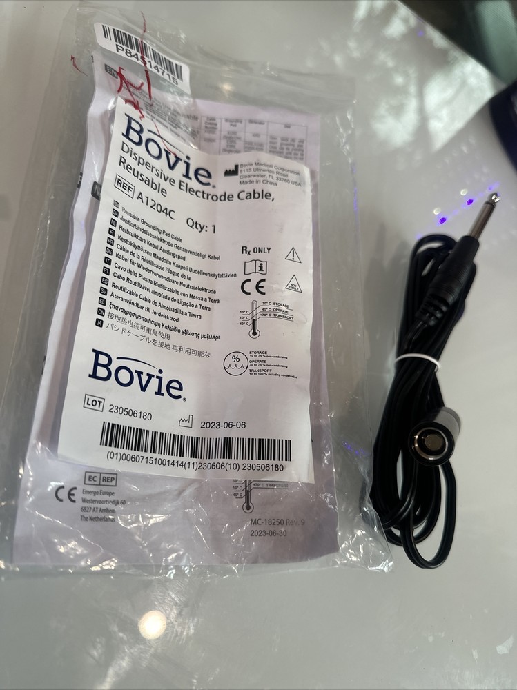 Bovie Electrode Cable , Reusable Ref # A1204C Brand New