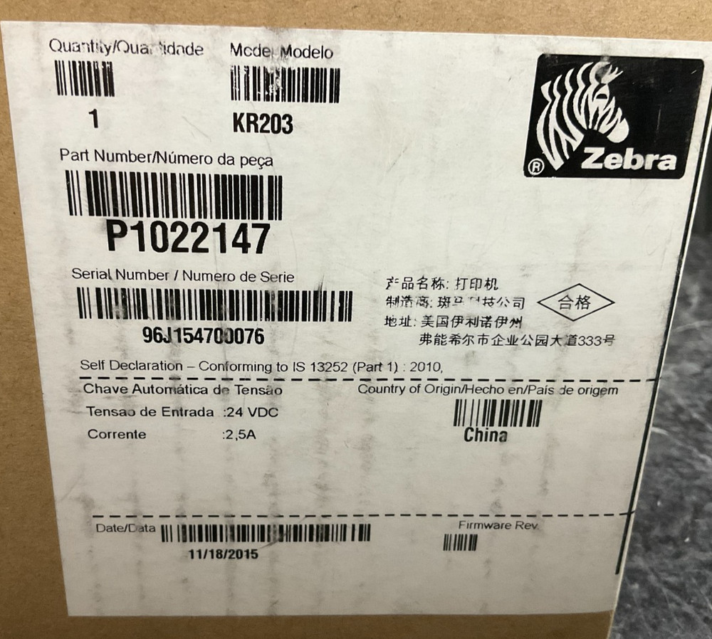 Zebra KR203 USB Kiosk Receipt Printer P1022147 ✨🔥✨NEW OPEN BOX!✨🔥✨