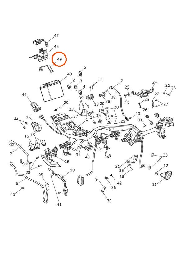 Triumph T2501078 - Battery Strap