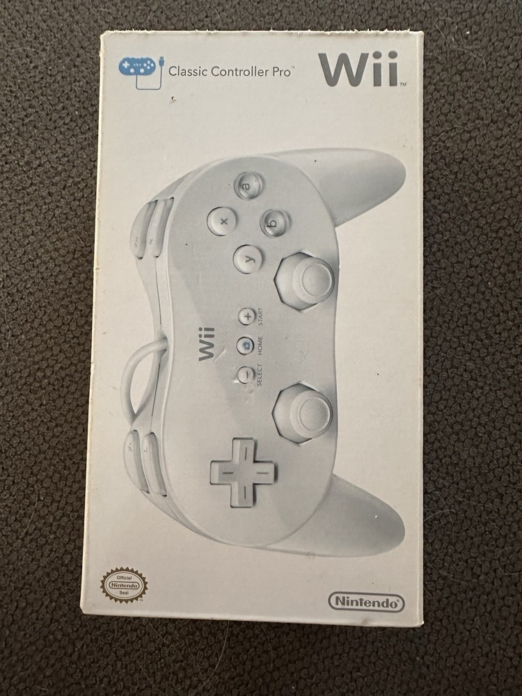 Nintendo Wii Classic Controller Pro Wired OEM Sealed White
