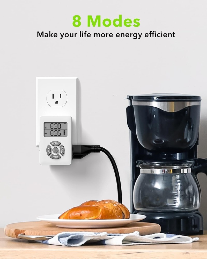 BN-LINK Digital Timer, Repeat Cycle Intermittent Timer Plug with Countdown Delay