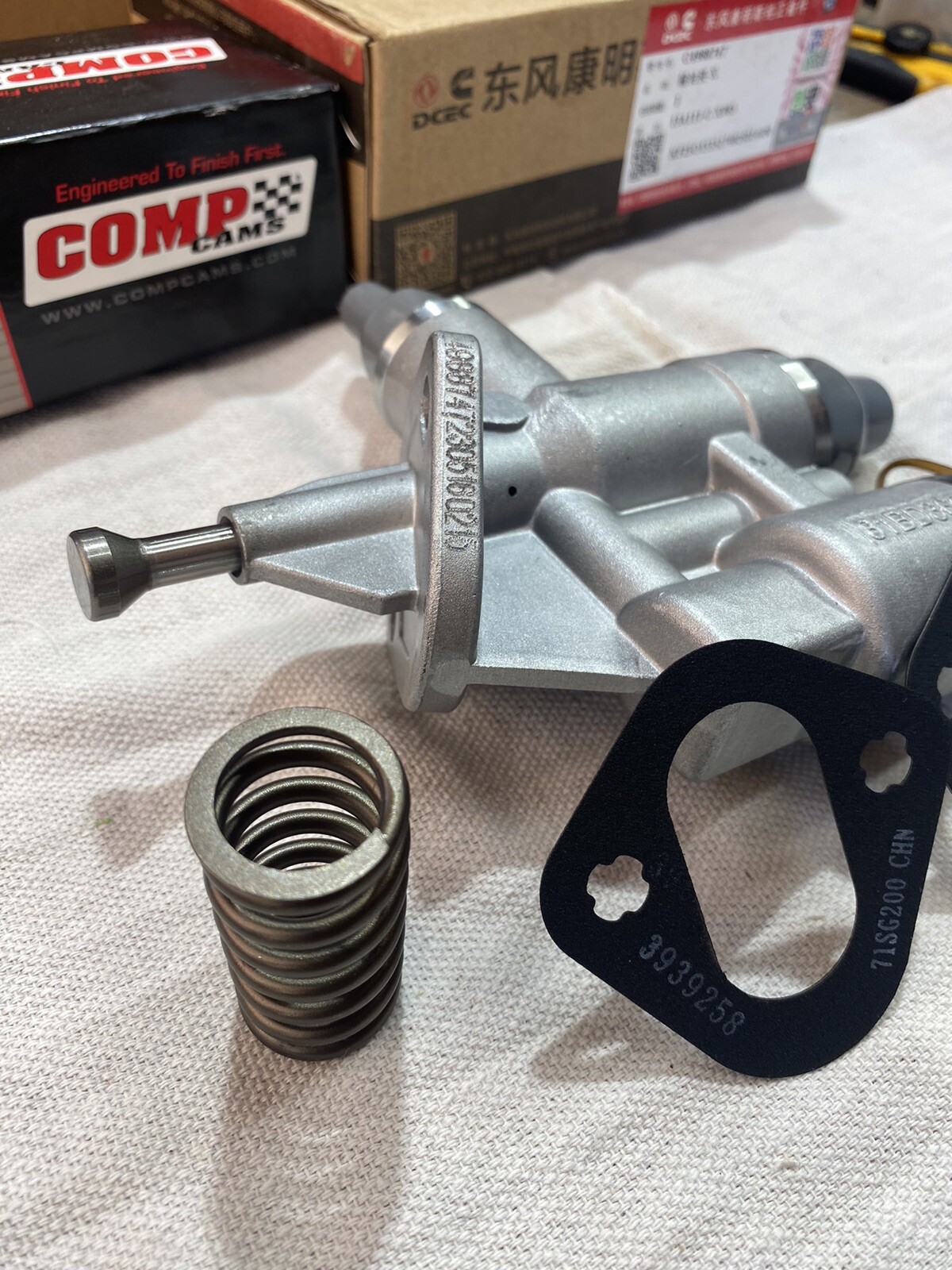 12v Cummins Hot Rod Lift Pump Kit. With comp 973-1 Spring/ Spacer/studs/gaskets