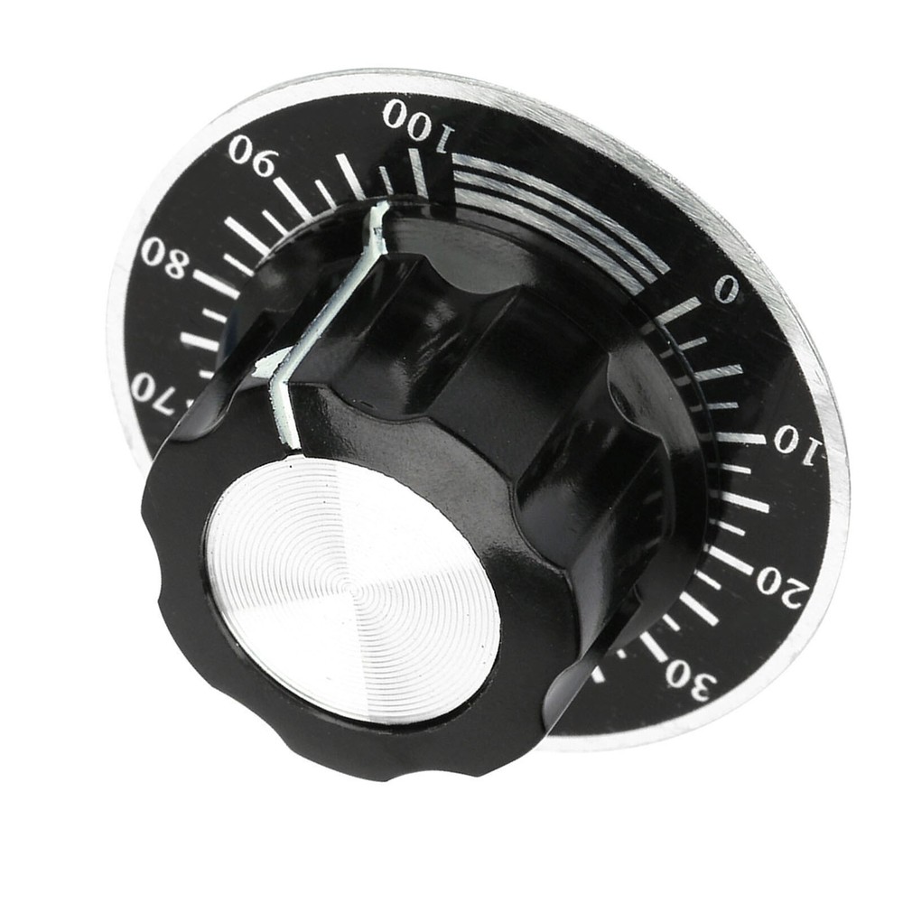 MF A03 Potentiometer Knurled Knobs Volume Control Cap Digital Dial Scale Plate
