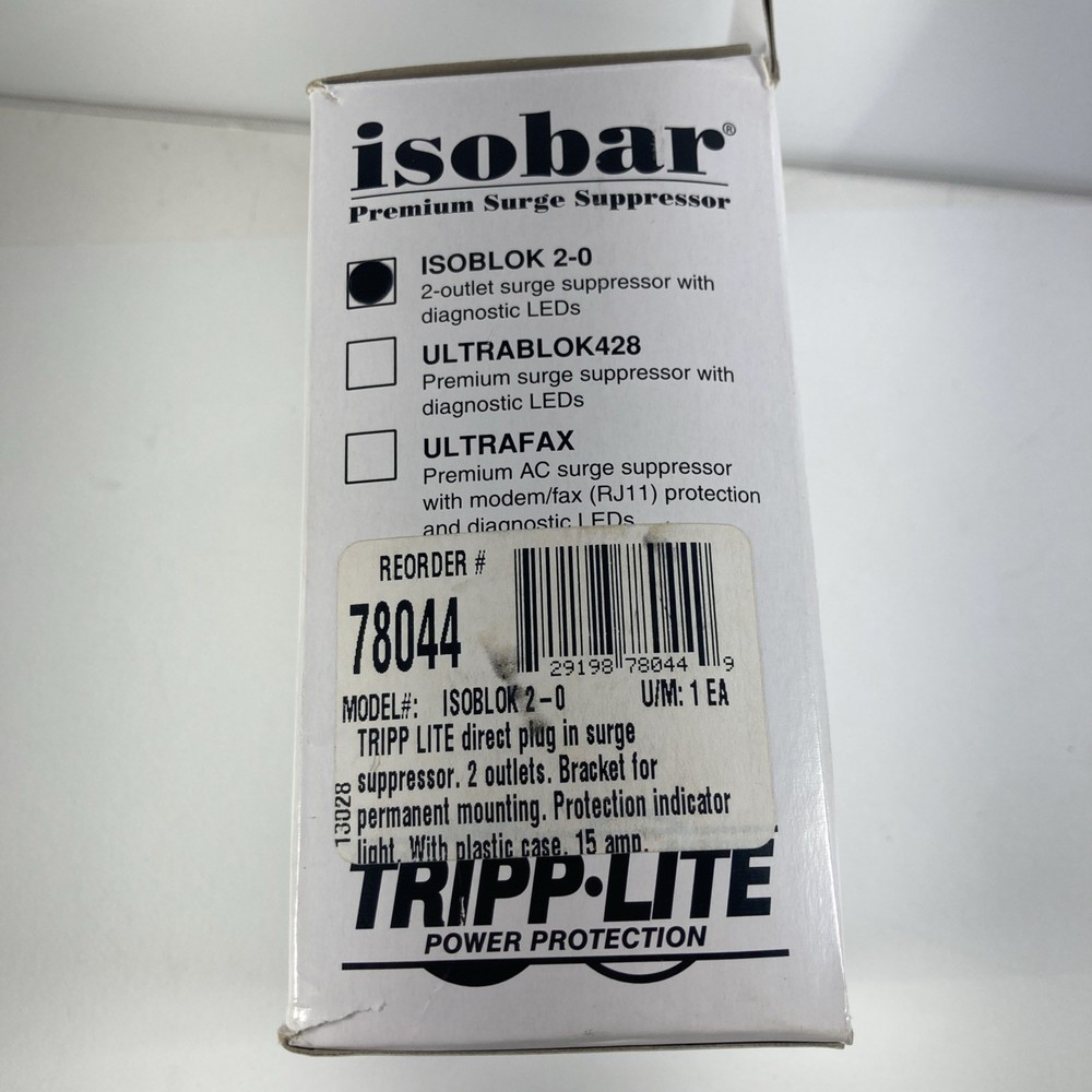 Tripp Lite - ISOBLOK2-0 - Isobar Surge Protector Wallmount Direct Plug 2 Outlets