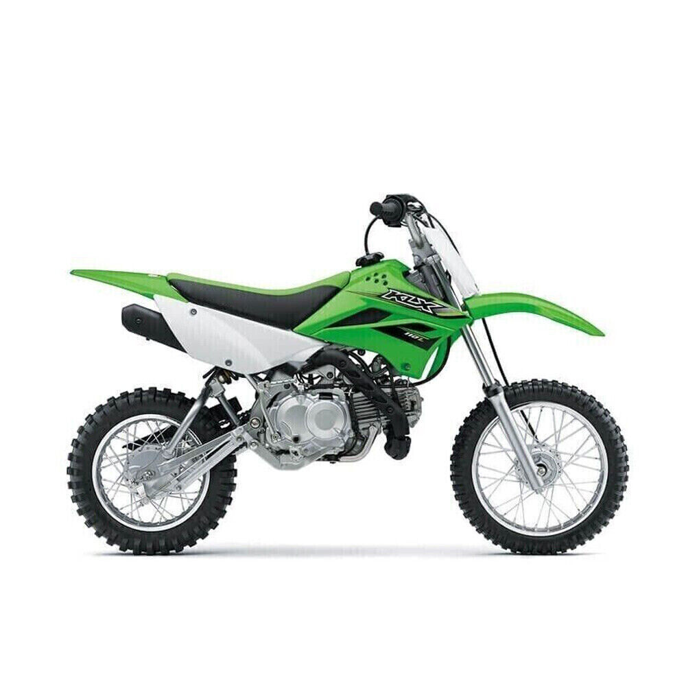 EXHAUST MUFFLER PIPE FULL SYSTEM CARBON GREEN FIT FOR KAWASAKI KLX110 KLX110L