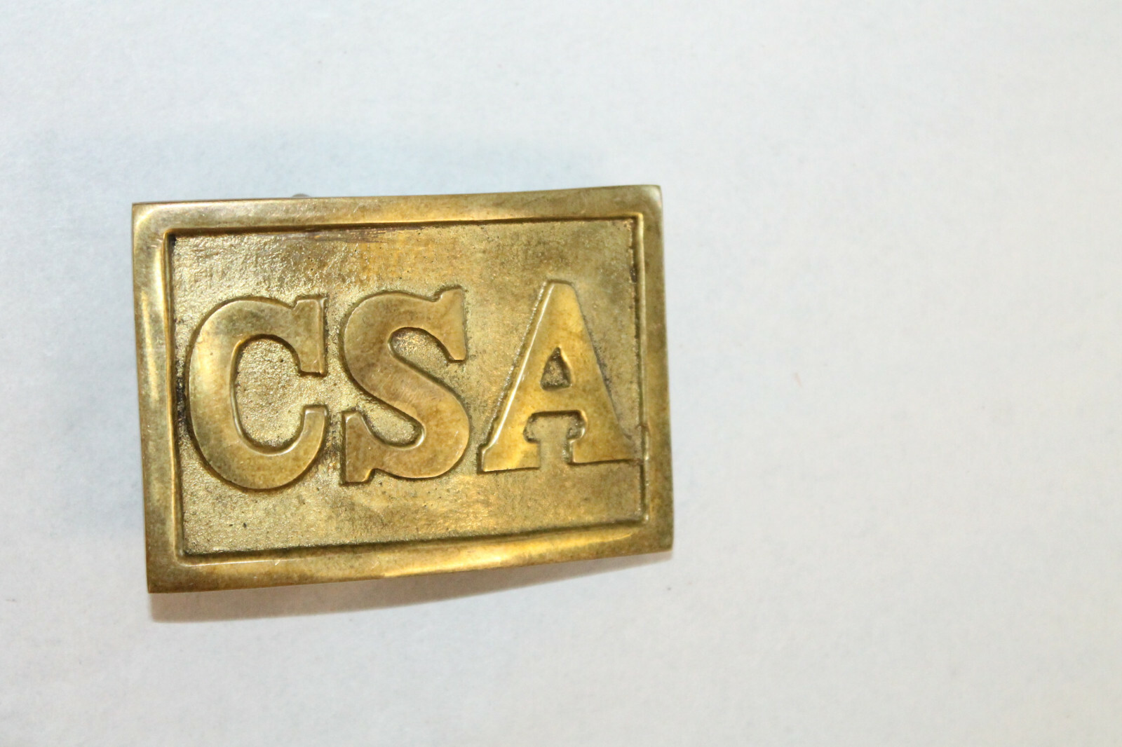 Antique Style Military Civil War Confederate CSA Belt Buckle Square SOLID Brass