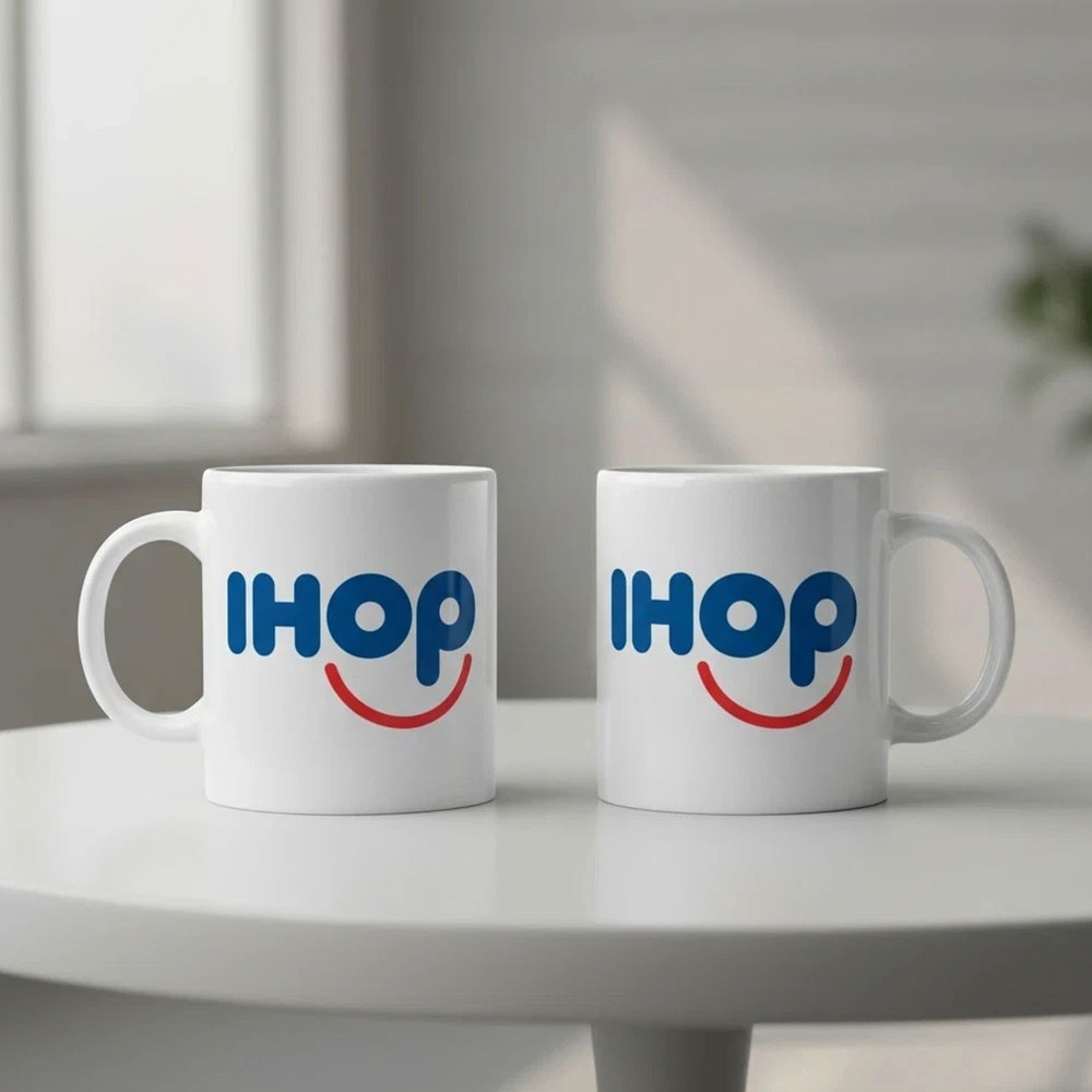 IHOP Logo Coffee Mug – Classic Diner Style Ceramic Cup 11oz