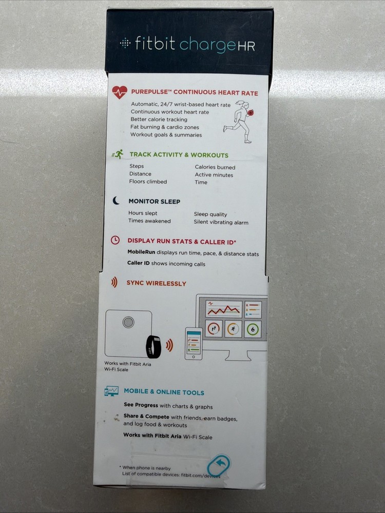 Fitbit Charge HR GPS Activity Tracker - Black, L