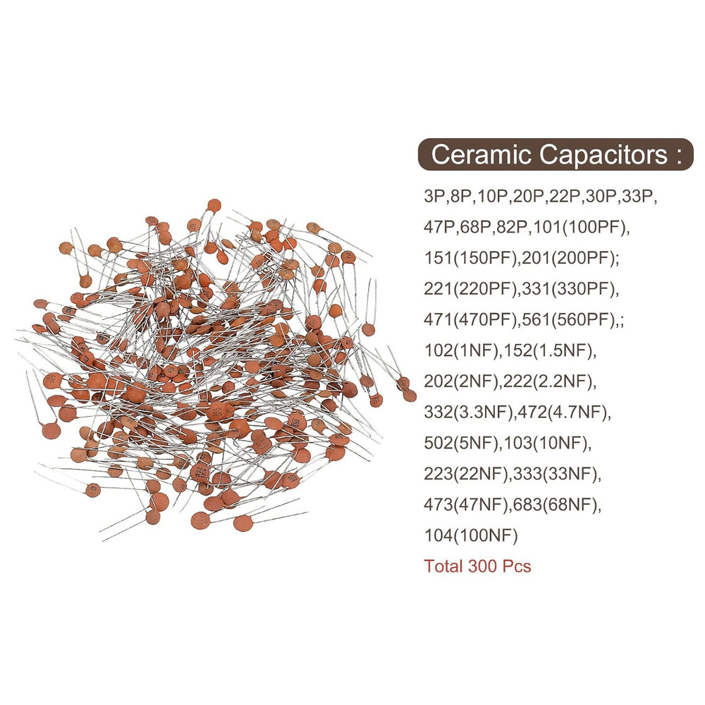 Electronics Component Assortment Kit, 1490 Pcs Resistors, Diodes, Transistors,