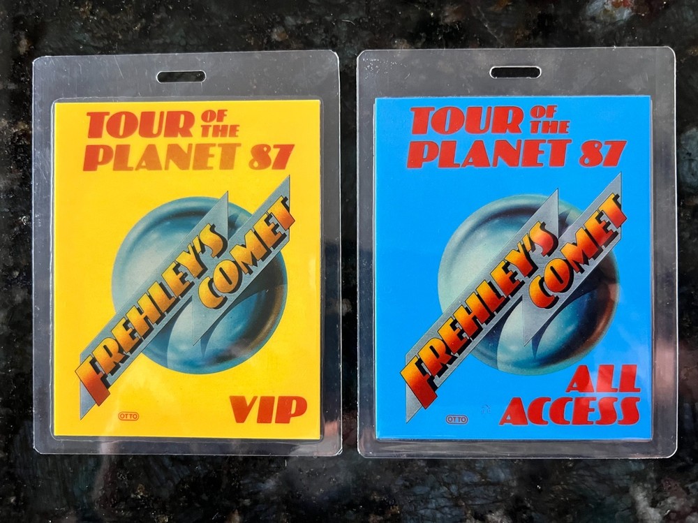 Ace Frehley  Laminate VIP Pass Combo KISS Spaceman Frehley's Comet 270 & 409