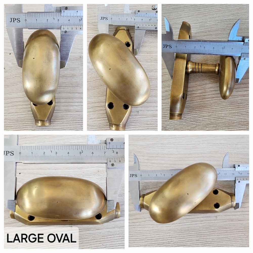 2 sets 110" LARGE oval knob CREMONE solid brass slide Bolt espagnolet 280 cm