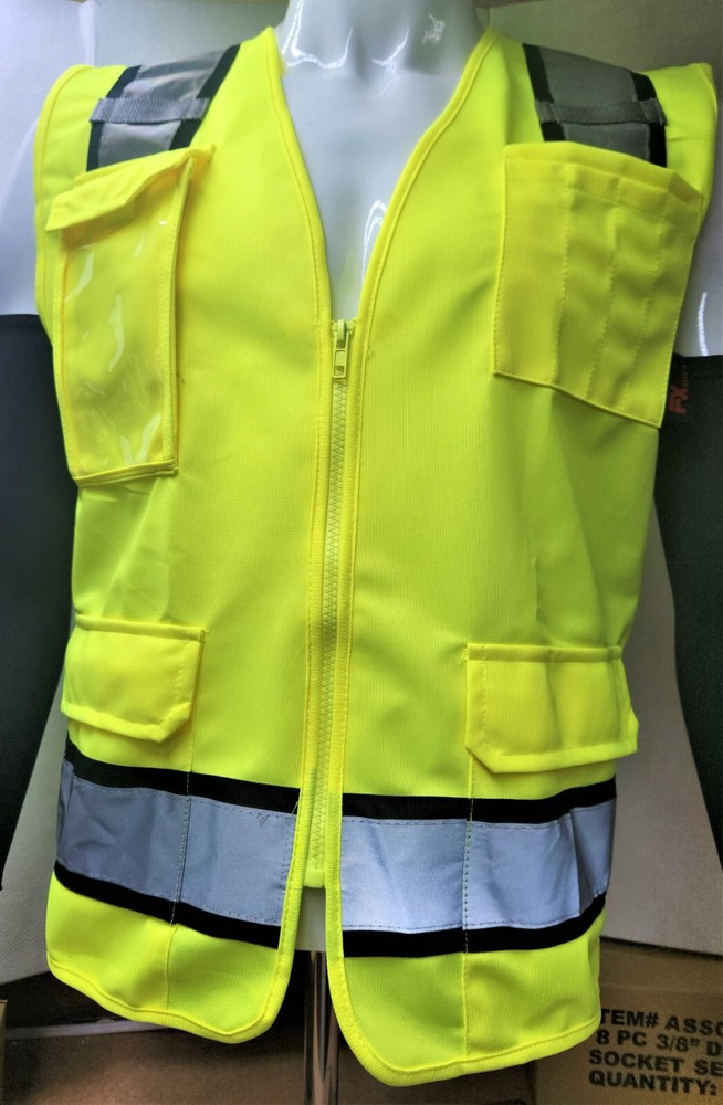 FX HIGH VISIBILITY Surveyor Two Tone Safety Vest  Solid front & Mesh back