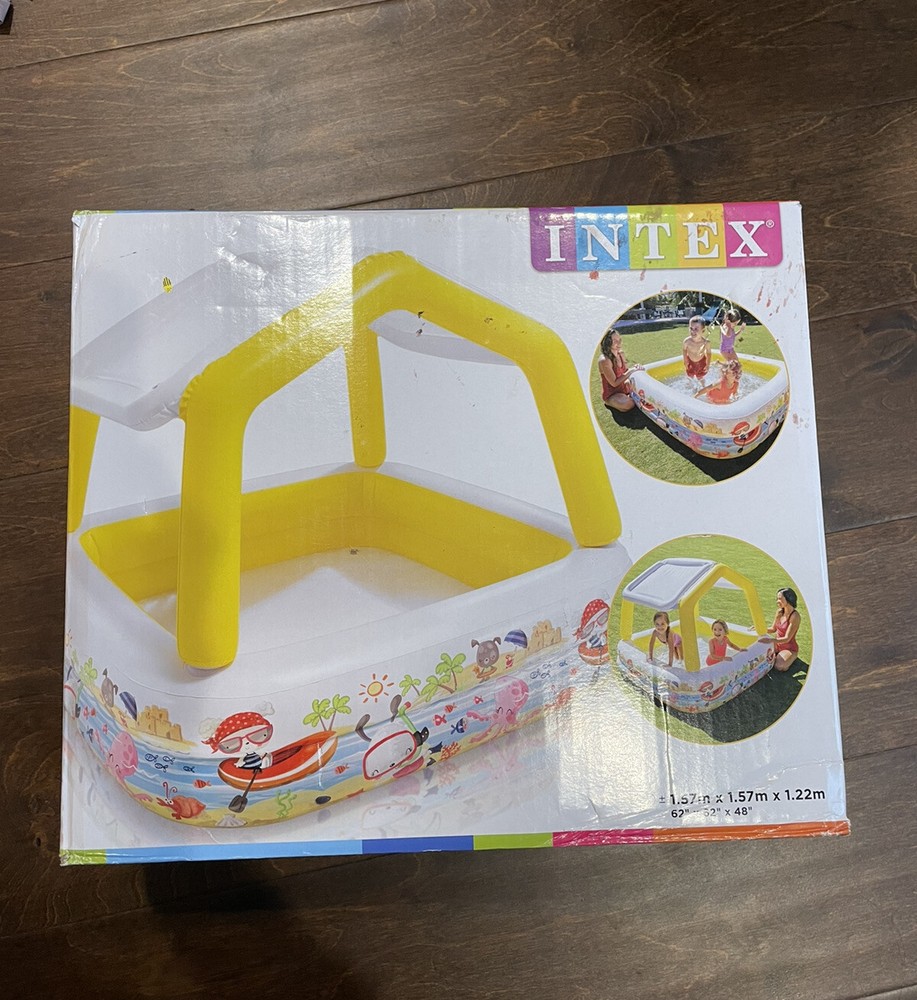 Intex Inflatable Canopy Pool New Summer Water Fun