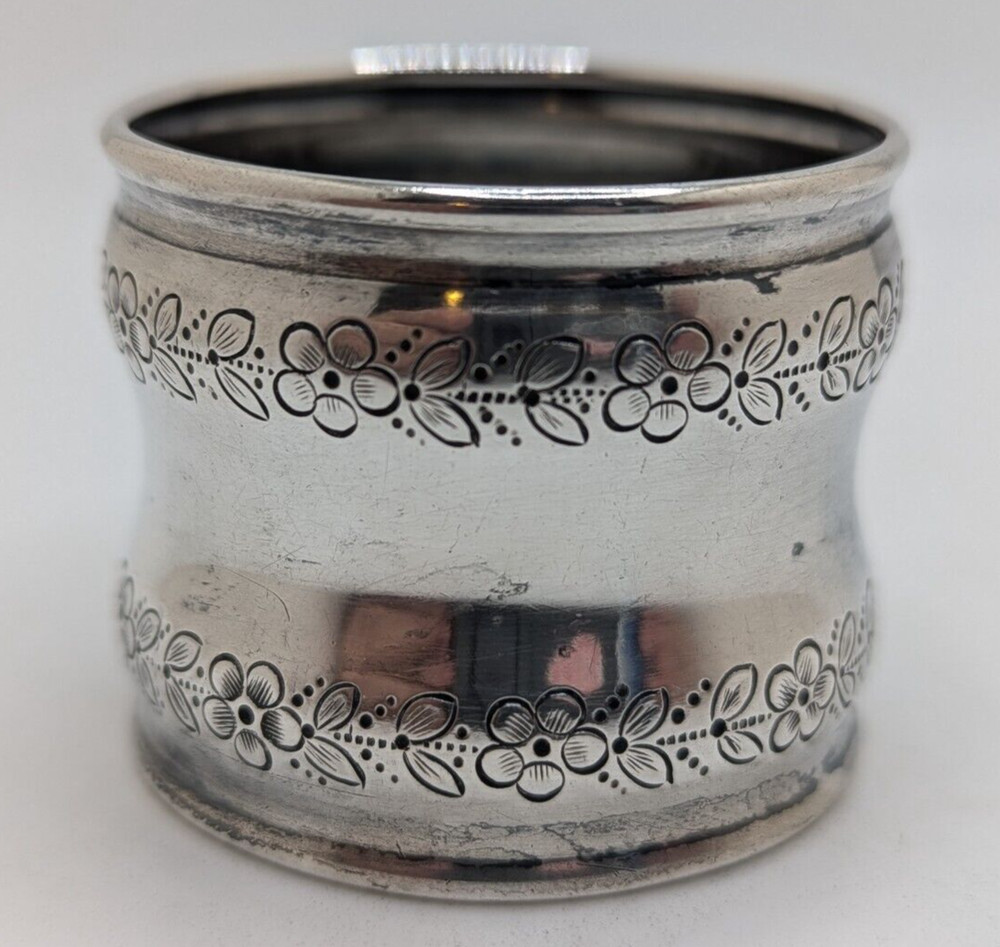 Webster Sterling Silver Napkin Ring "S" initial engraving