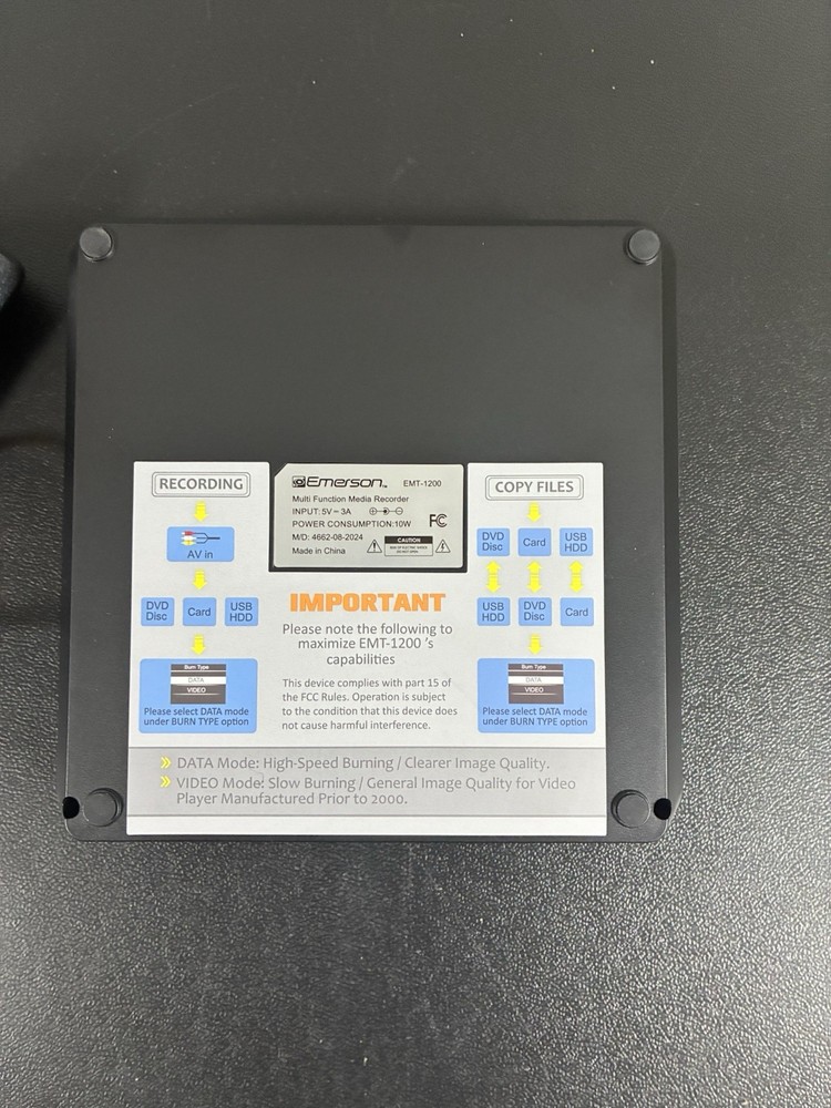 Emerson EMT-1200-Multi Function Media Recorder with LCD Screen