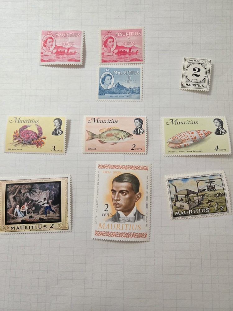 MAURITIUS Stamp Lot 10 Stamps Hinged