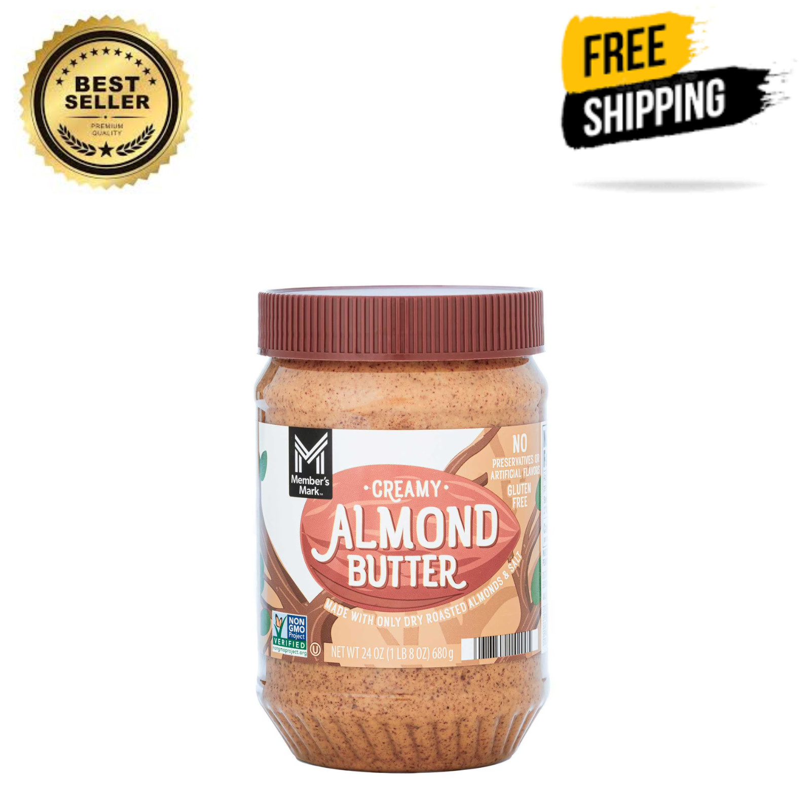 Member's Mark Creamy Almond Butter, 24 oz., 1 pk.