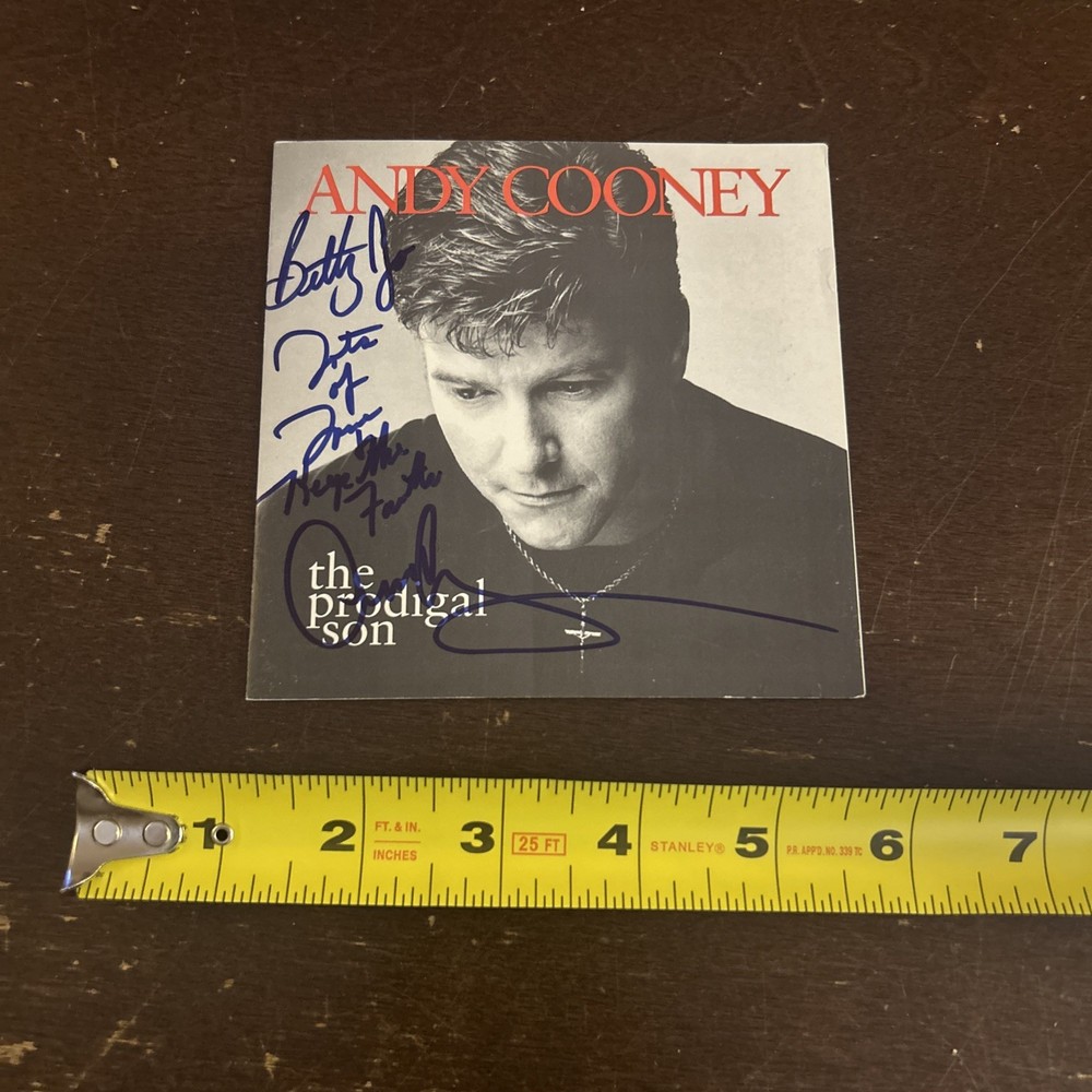 ANDY COONEY  GENUINE AUTHENTIC HAND SIGNED AUTOGRAPHED CD BOOKLET RARE NICE