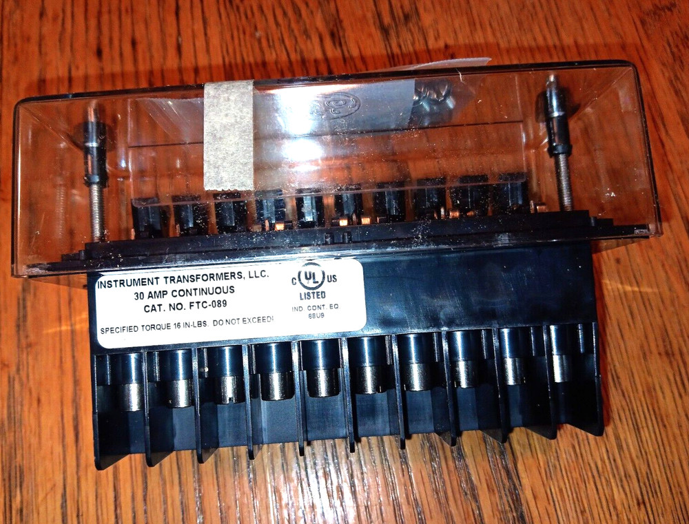 Instrument Transformers Test Switch FTC-089, 30Amp Test Switch, Clear Cover, GE