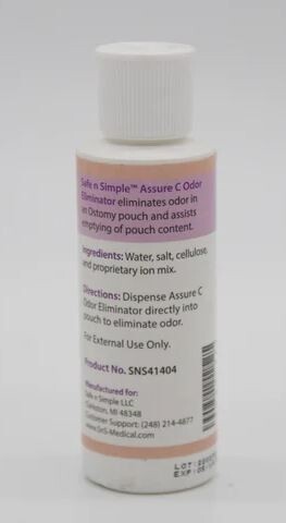 Safe n' Simple Assure C Odor Eliminator Clear Bottle