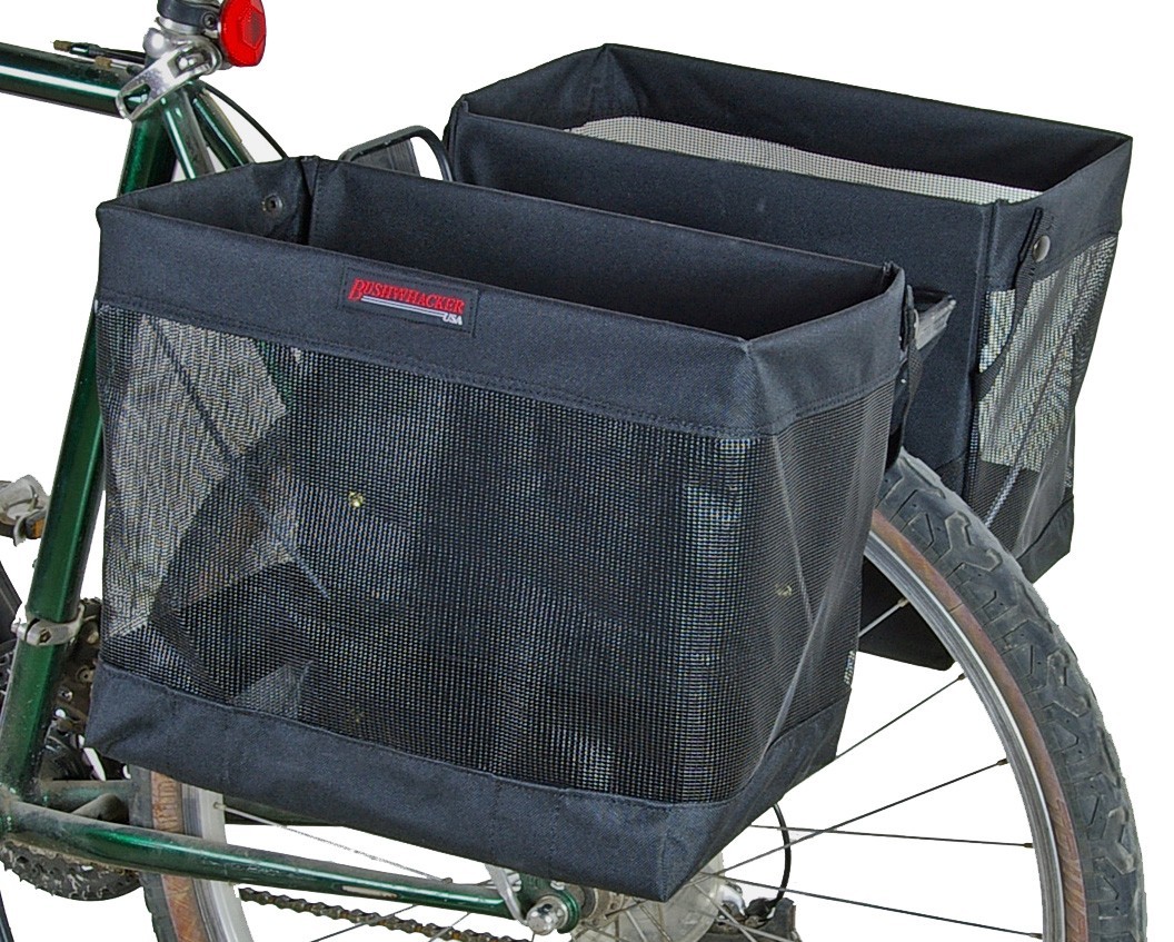 Bushwhacker Omaha Bicycle Panniers Grocery Bags Bike Rack Basket Pair Foldable
