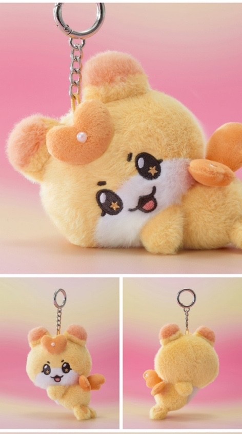 ATEEZ MIGHTEEZ LINE FRIENDS WONDER FAIRY PLUSH KEYRING + PHOTOCARD SEALED