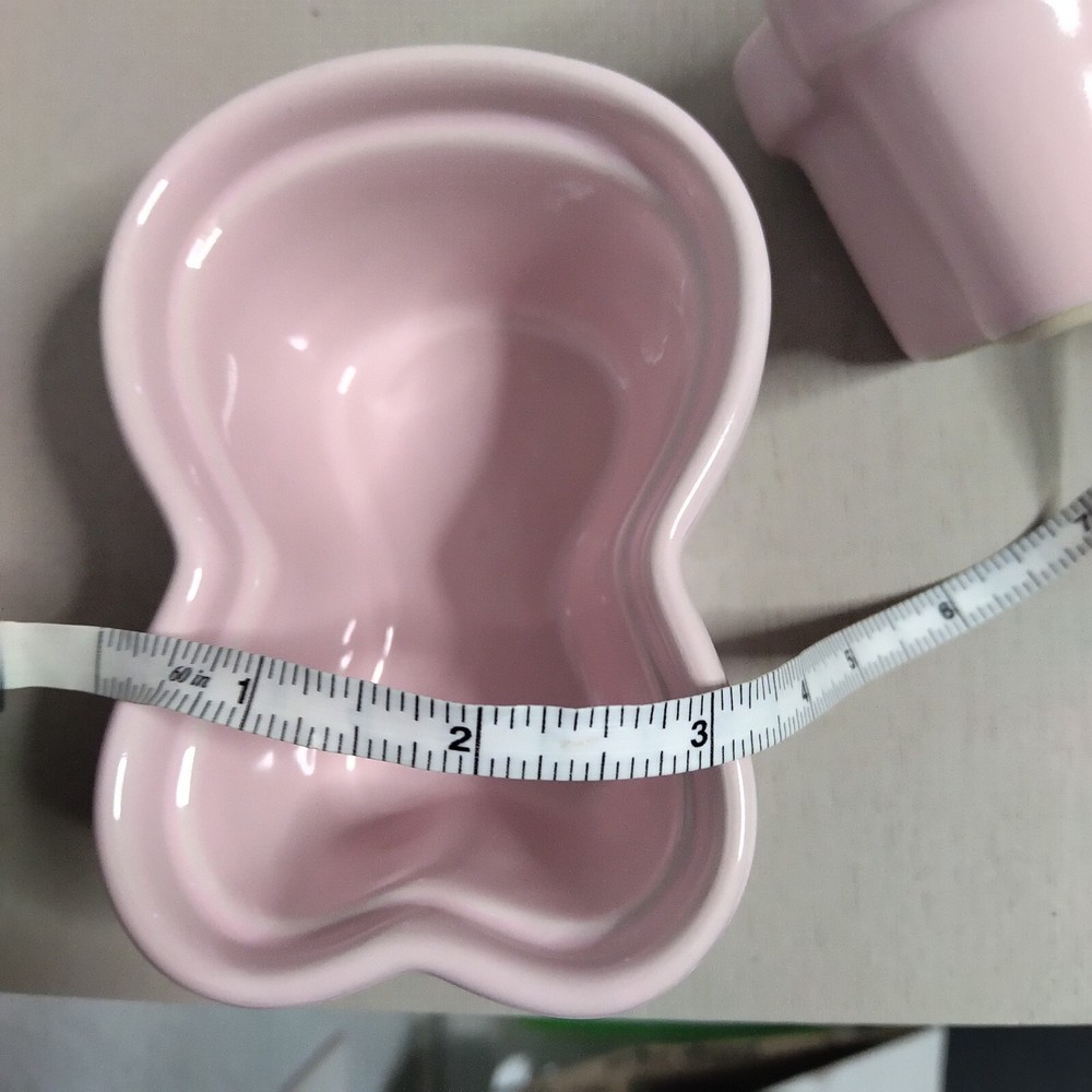 Pink Rabbit Shaped Baking Casserole Dishes - Easter - Bunny Ramekins