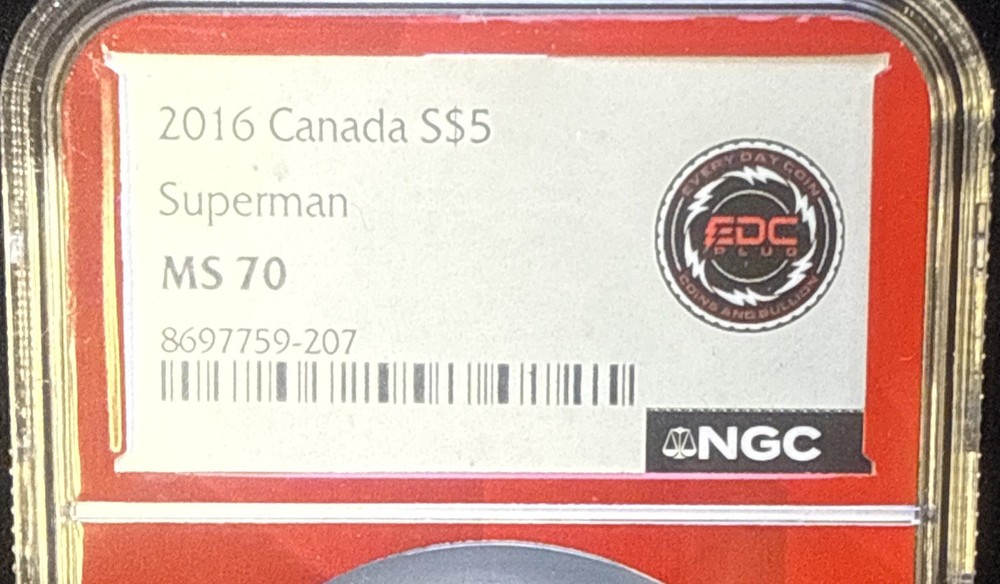 2016 Canada $5 Superman Commemorative Silver Coin NGC MS 70 🔥