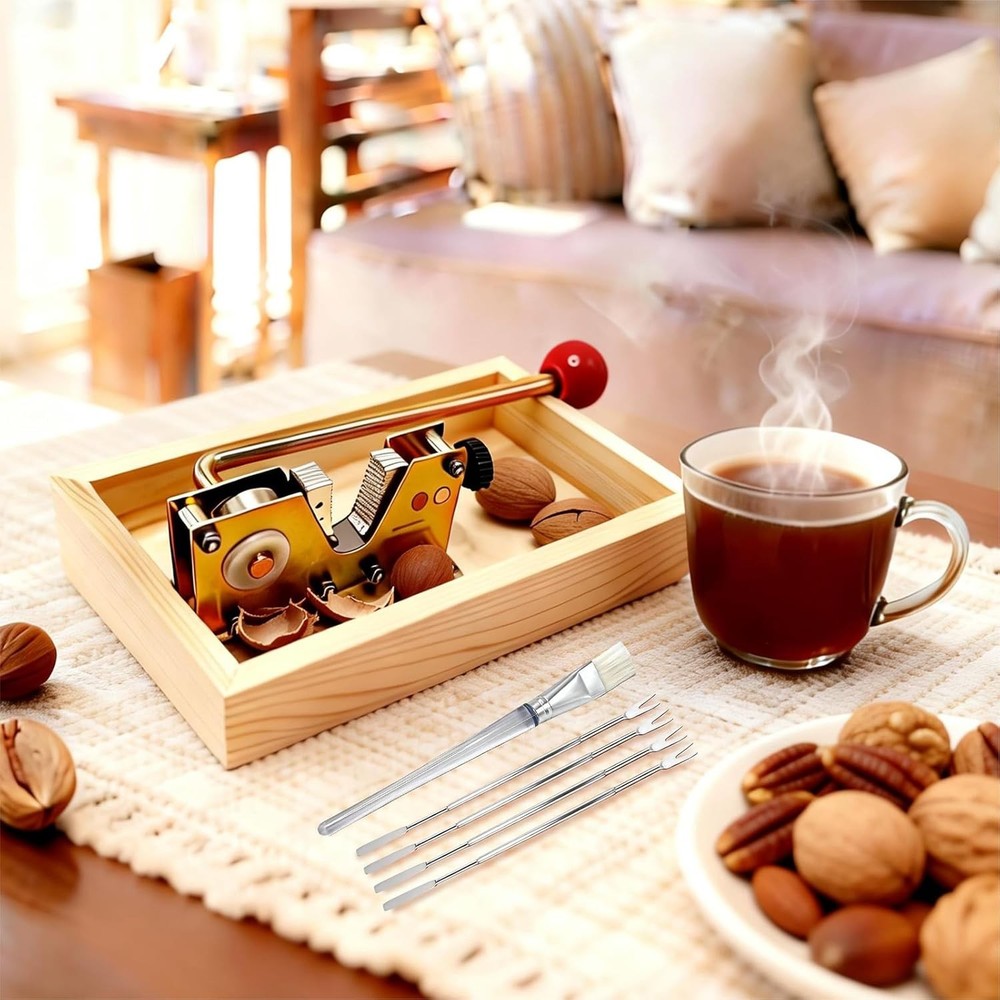 Heavy Duty Nut Cracker Tool, 6 Pcs NutCracker Tool Set for Pecans Walnuts Macada