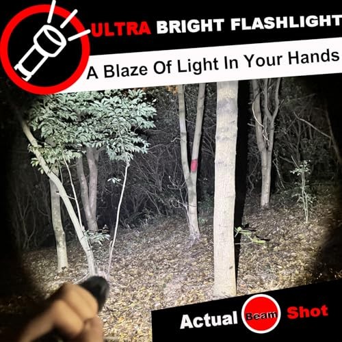 1 Mode Flashlights Bright Zoomable LED Tactical Flashlight High 4 Pack Black