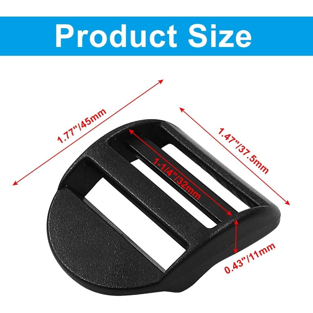 Plastic Ladder Lock Buckle Adjustable Slide Strap Replacement for Backpack