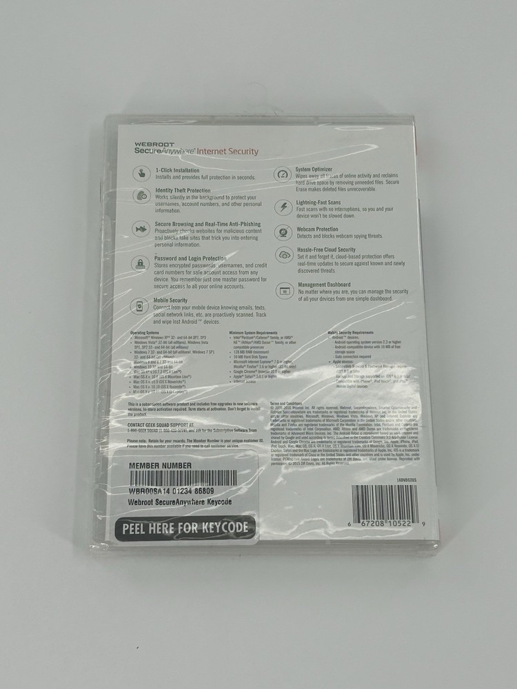 Webroot SecureAnywhere Internet Security Full Version Windows Mac Fast Shipping