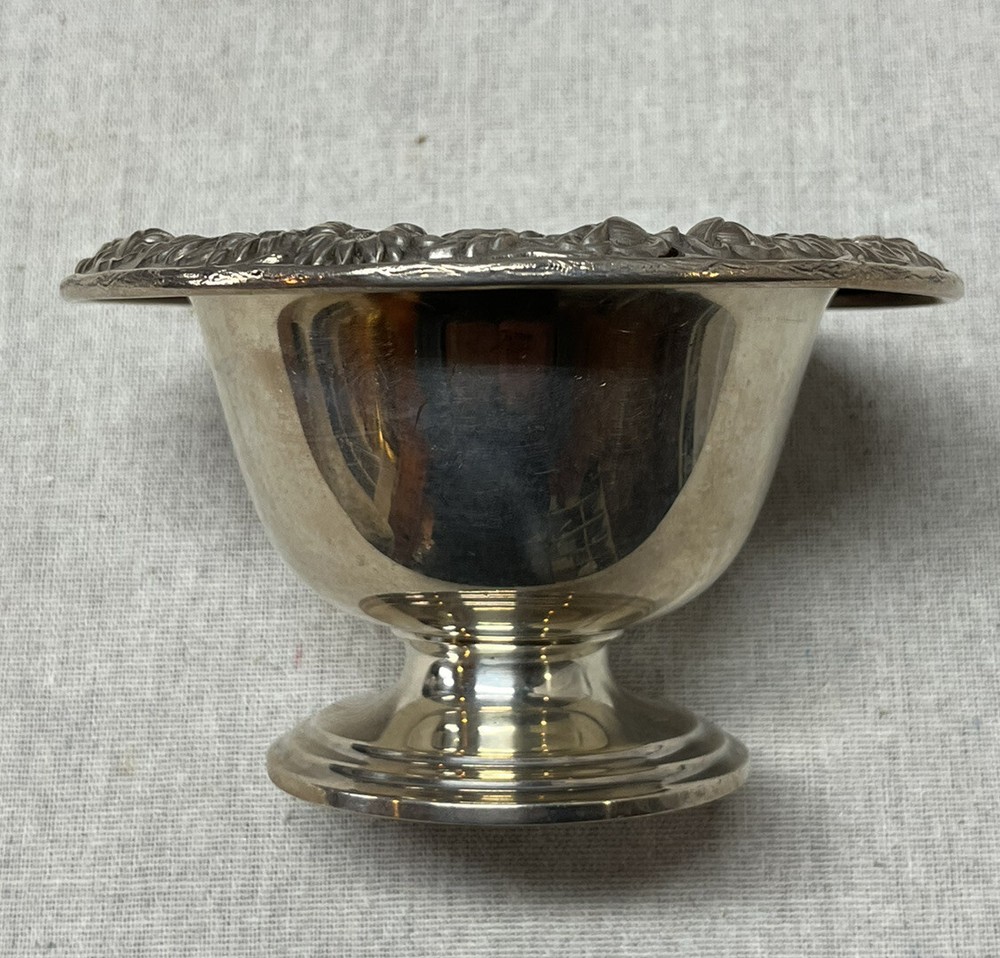 Repousse by S Kirk & Son Footed Deep Sterling Bowl No Monogram