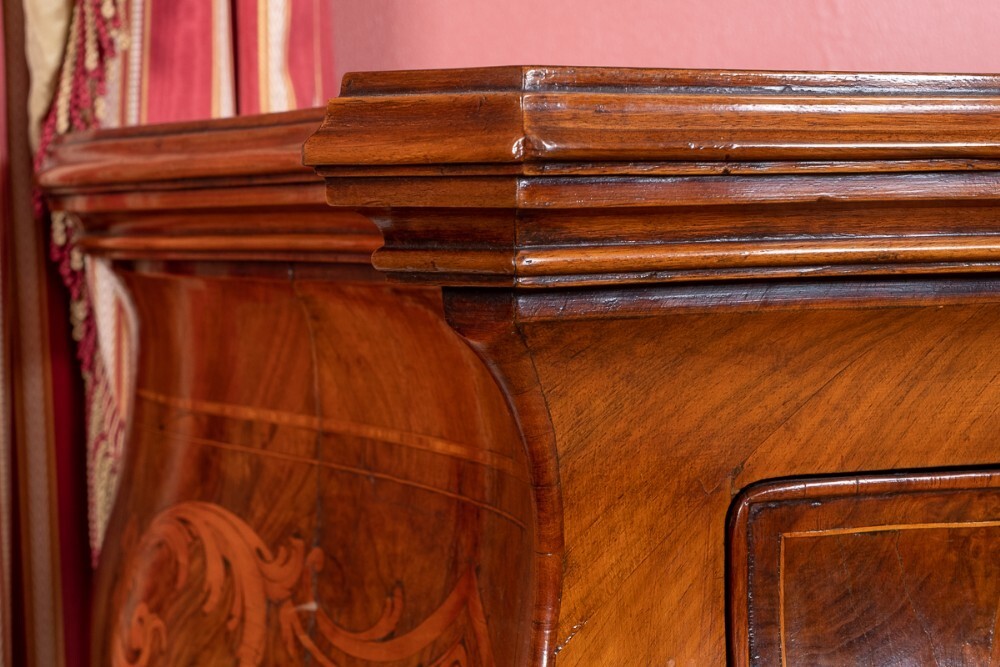 French Empire Bedroom Suite Walnut Nightstands Bed Commode 1870