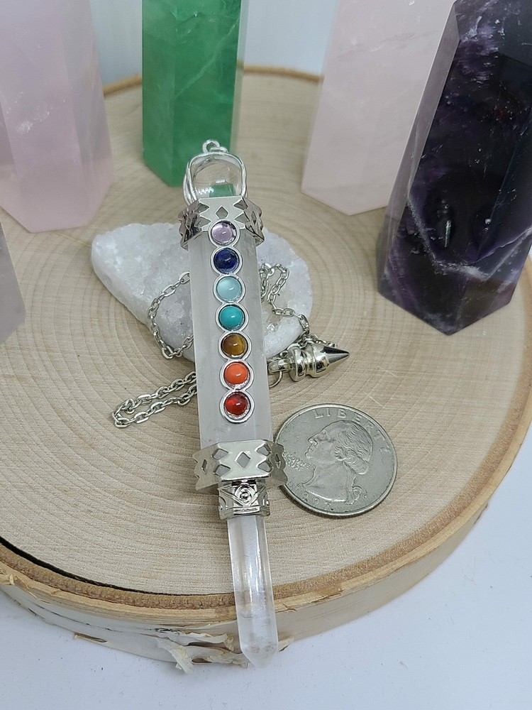 Quartz Crystal Pendulum, Quartz Crystal Point Pendulum, Quartz Pendulum
