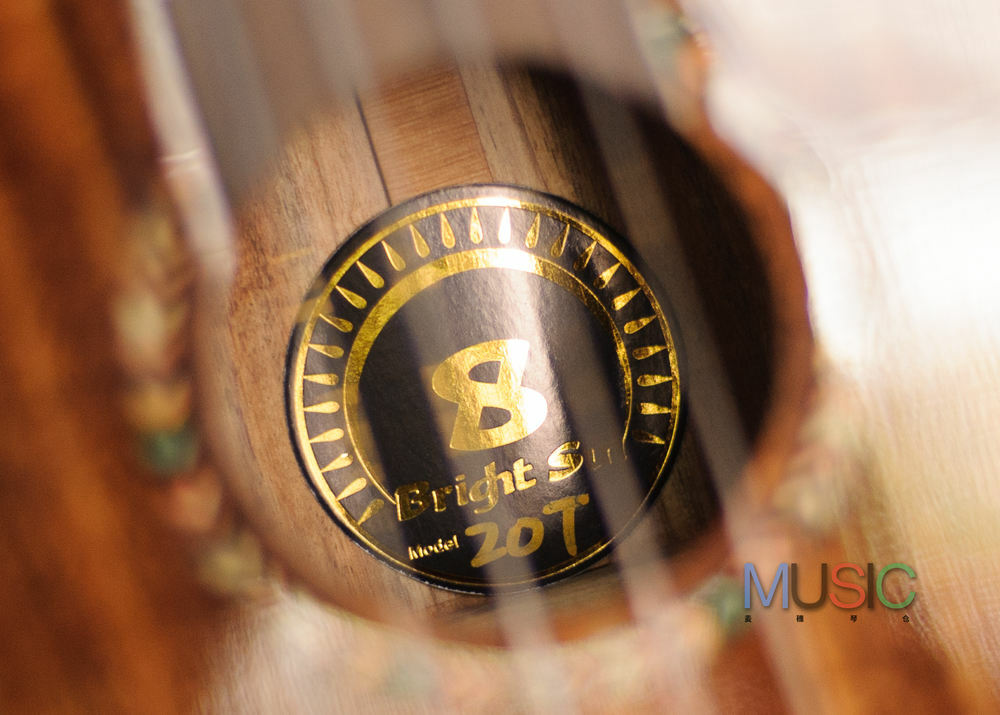 Bright Sun Solid Koa Tenor Ukulele (Wood Inlay)