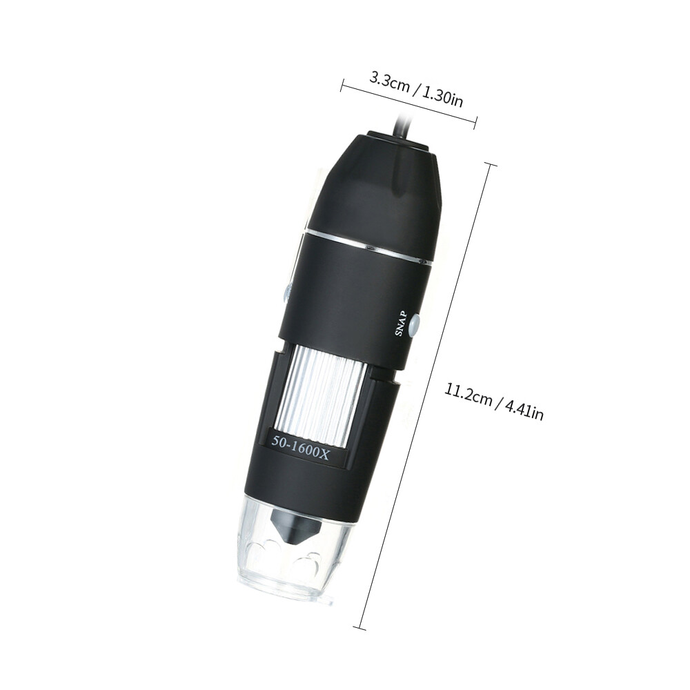 Manual Adjustment 1600X Magnification USB Digital Microscope Magnifier A6P1