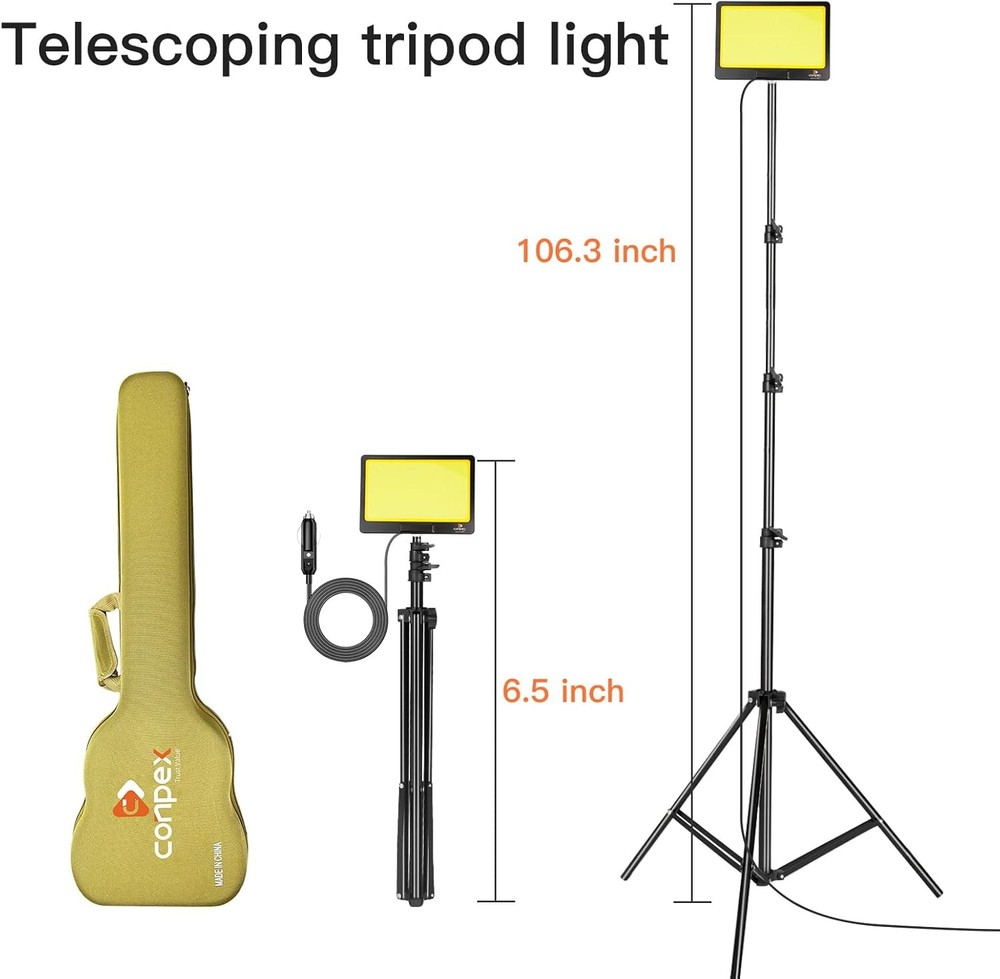 Telescoping LED Camping Light Tripod 23000 Lumens