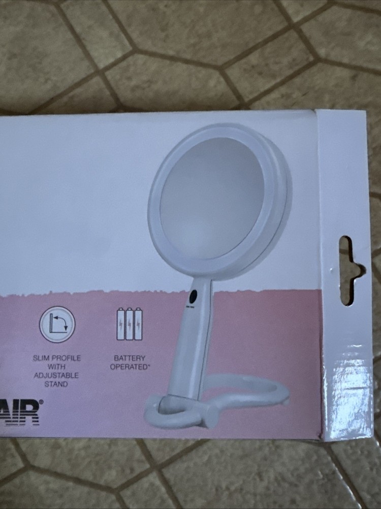 Conair LED Handheld & Vanity Mirror, White