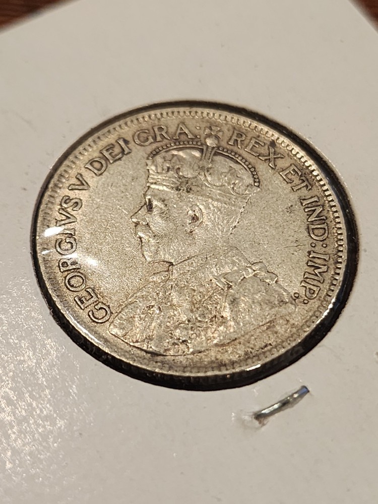1919C Newfoundland 25 Cents Silver Coin