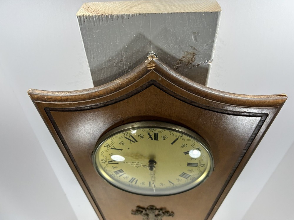 Quartz Wooden Wall Clock with Dancing Angels - Tested Working
