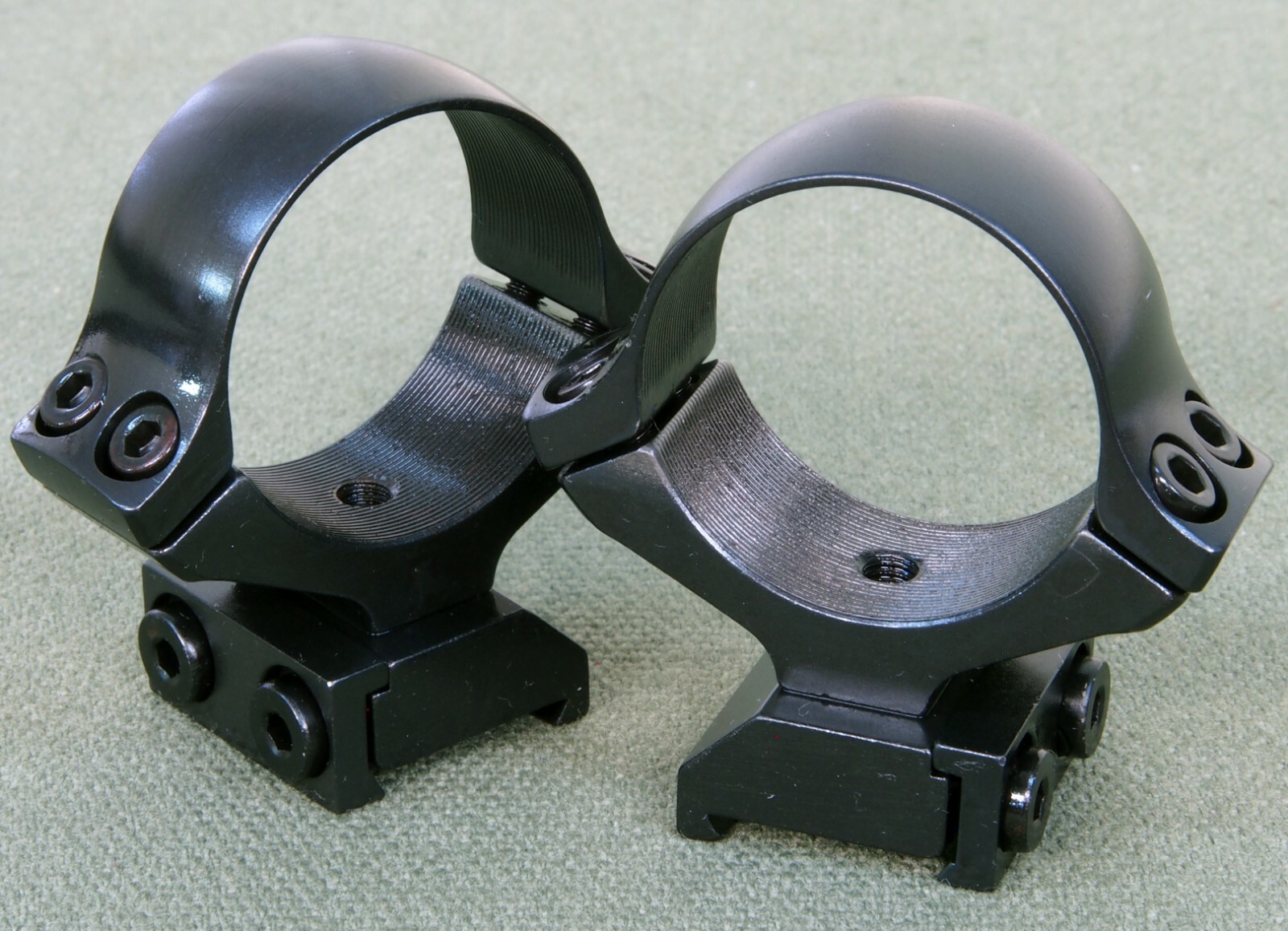 BRNO #2 scope mounts, 2 PIECE, 1 inch rings, Quality STEEL MATTE Black / Blue.