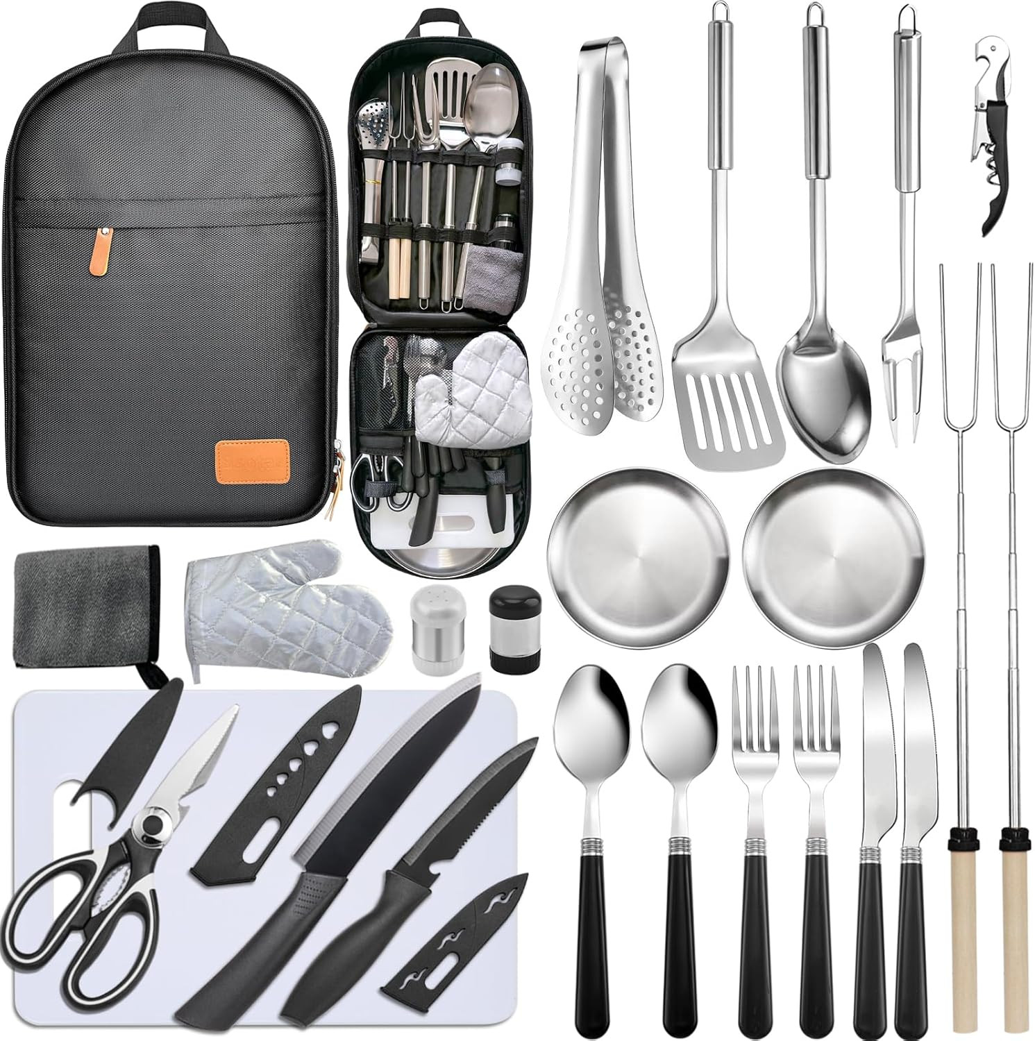 Camping Cooking Utensils Set - Camping Utensil Set Car Camping Cooking Essential