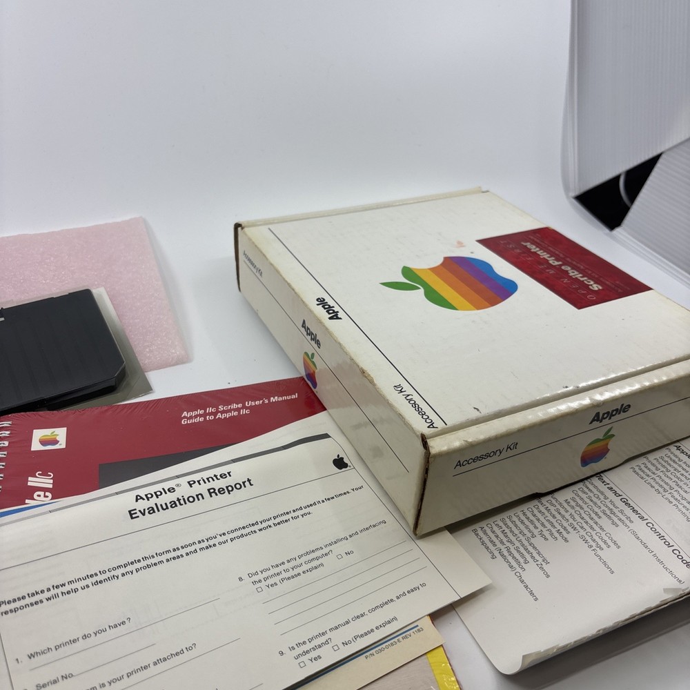 Vintage Apple IIc Scribe Printer Accessory Kit See Photos