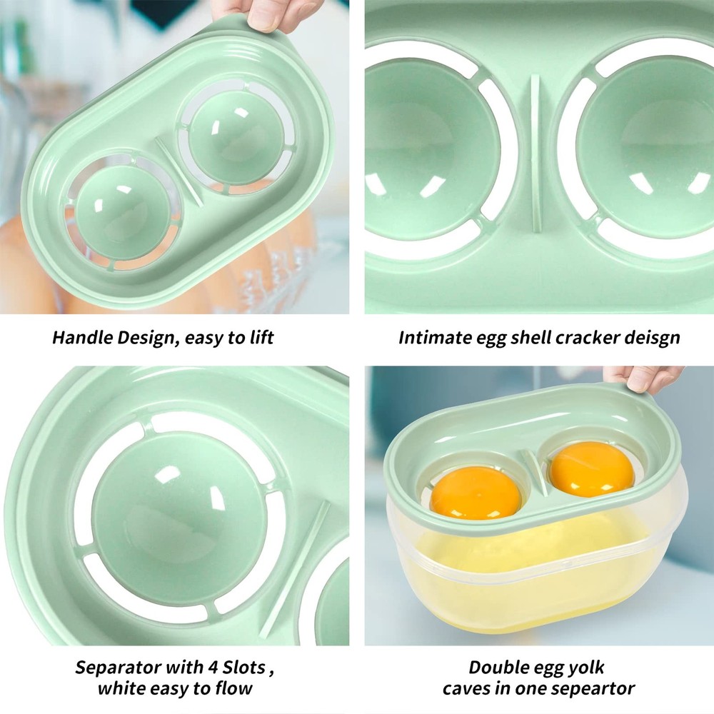 Egg White Separator with Beater, for Raw One Size, Blue