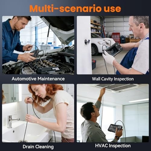 Waterproof Endoscope Camera with Light - 16.4FT Borescope, 32GB Card, PC & Andro