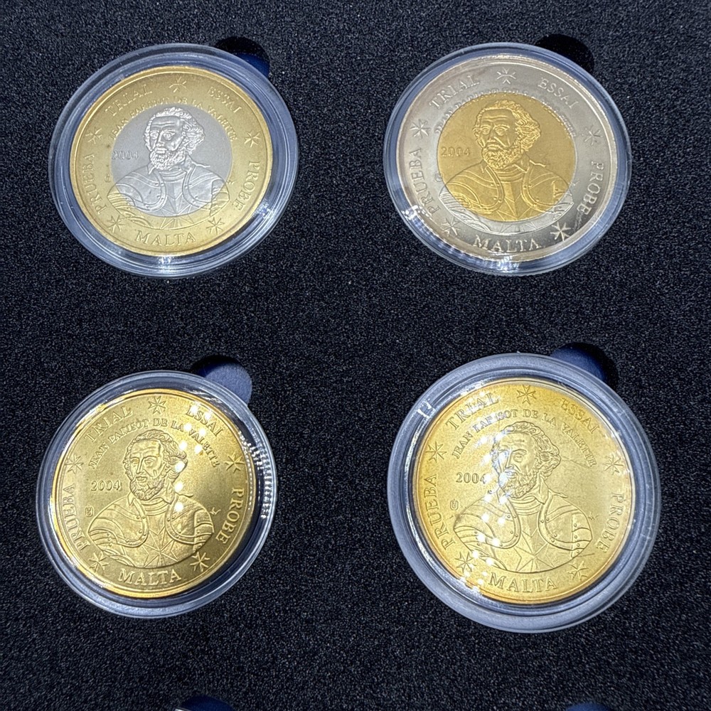 2004 Malta Probe Euro Pattern / Trial Coin Collection Set