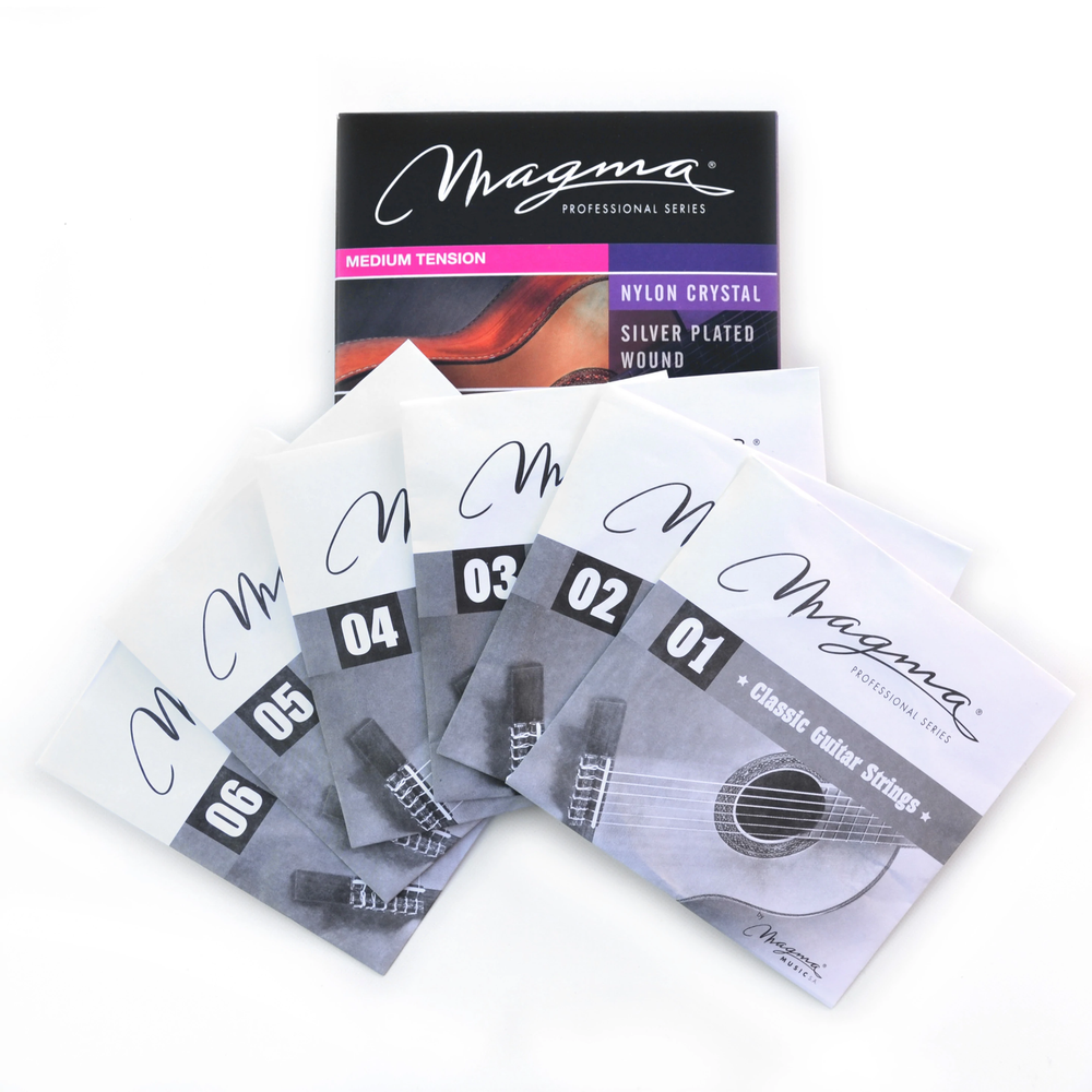 Magma Classical Guitar Strings Normal Tension Special Nylon - Silver Plated Copp