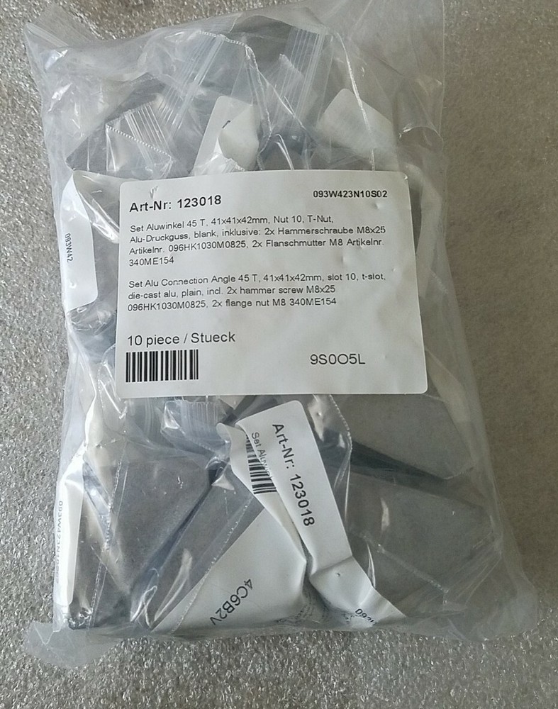 Tecan Aluminum Bracket Set w/ Screws and Nuts